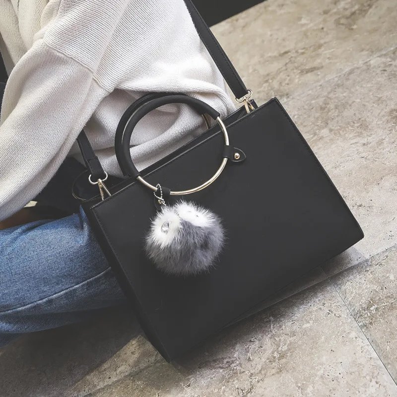 

Women Famous Brands Luxury Bag Handbags Sequined Handle Pu Leather Fur Shoulder Bags for Women Fashion Tassel Flap Tote Bag sac