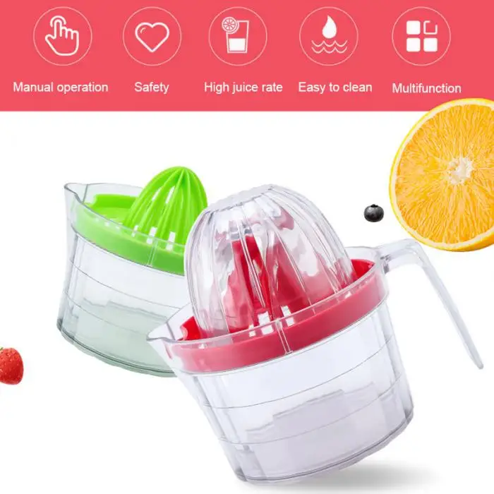 Manual Juicer Mini Plastic Lemon Orange Squeezer Kitchen Hand Press Juicer for Home Travel TB Sale