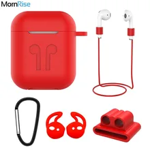 Силиконовый чехол для Apple AirPods Air Pods 1 2 i200 i100 TWS чехол для зарядки с защитой от потери ремешок для часов держатель для наушников