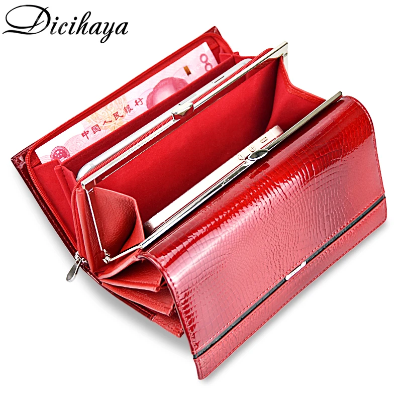 DICIHAYA Genuine Leather Women Wallet Multifunction Womens Clutch Wallets Brand Purses Femme Billetera Card Holder Phone Bag DICIHAYA Genuine Leather Women Wallet Multifunction Womens Clutch Wallets Brand Purses Femme Billetera Card Holder Phone Bag