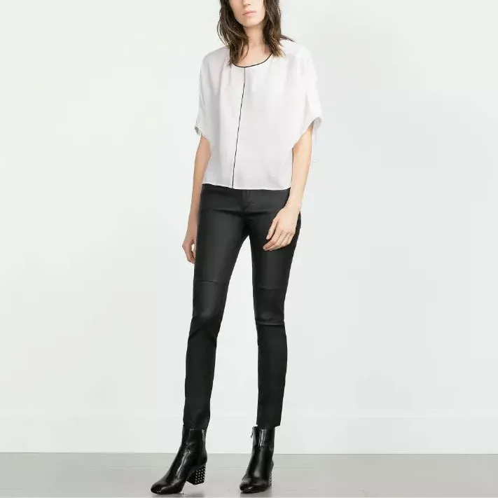 Top Design Nice font b Women b font Tops Contrast Color Kimono font b Blouses b