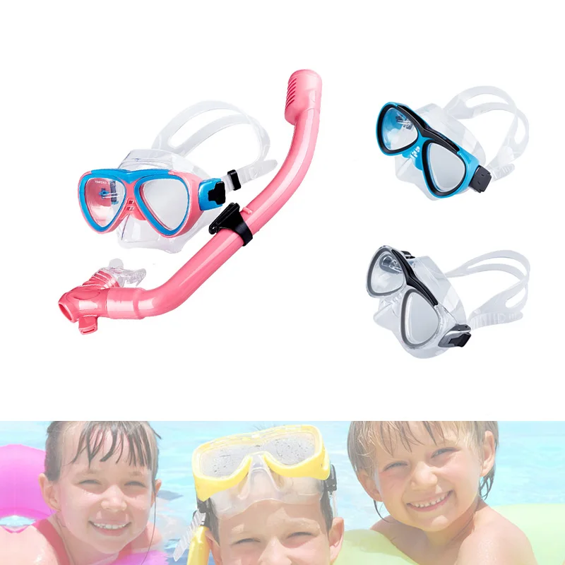 Детская маска для плавания маска с трубкой силиконовые плавательные очки для подводного плавания полный сухой трубка маска для младших