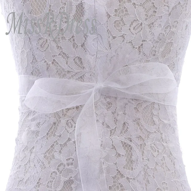 MissRDress Rhinestones Wedding Belt Handmade Pearls Bridal Belts Silver Crystal Flower Bridals Sash For Women Prom Dresses JK835 White organza