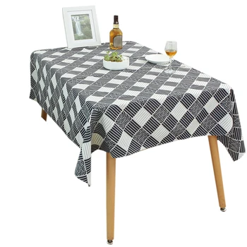

Vintage Plaid Tablecloth Cotton Linen 140x100cm/140x140cm/140x200cm Rectangular/Rectangle Table Cloth Cover