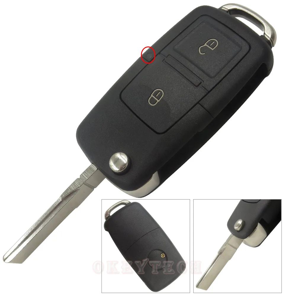 Оригинальный флип-чехол для Volkswagen VW Jetta Golf Passat Beetle Tiguan 2 кнопки складной пульт