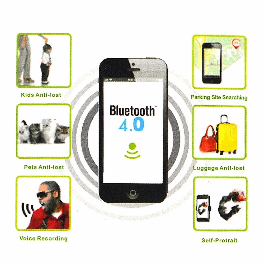 Беспроводной Smart itag значок Bluetooth устройство для слежения за ребенком детская сумка Чемодан Pet ключ Finder Анти-потерянный сигнал тревоги запись голоса для iPhone samsung