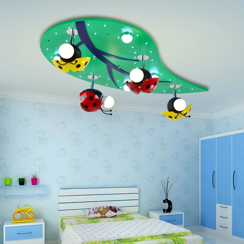 fantasma estera ajo Lámparas de techo LED creativas para habitación de niños, luces para  habitación de bebé, lámpara de techo para dormitorio, hojas de mariquita  ZA621 ZL210|ceiling lamp|led ceiling lampbedroom ceiling - AliExpress