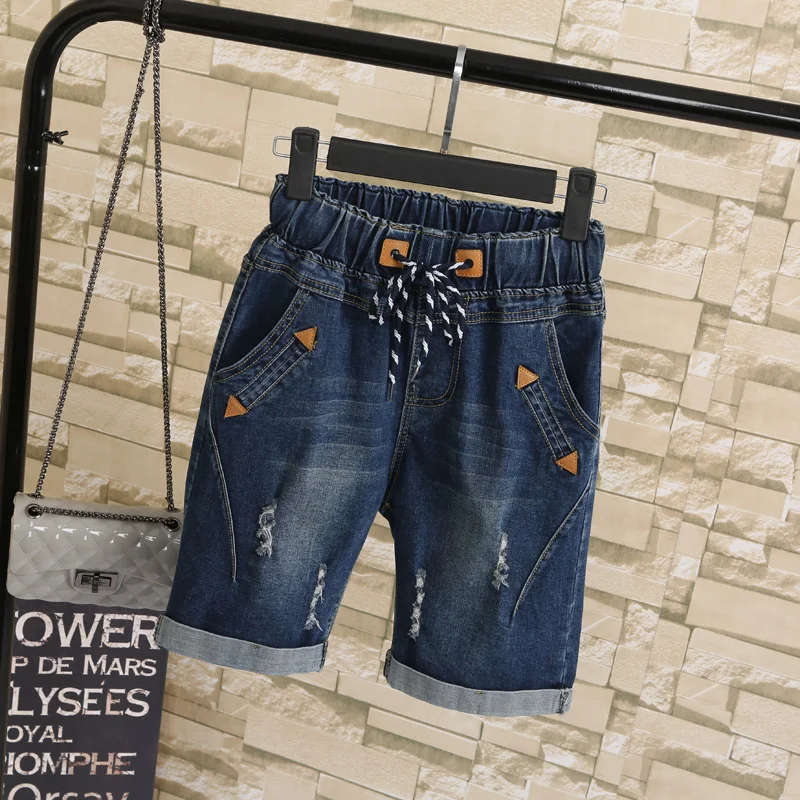 patagonia shorts Large Size Women Fat MM Summer Students Denim Shorts Female 200 Pounds Plus Size Five Points Wide Leg Harem Trousers MZ1573 mens swim shorts