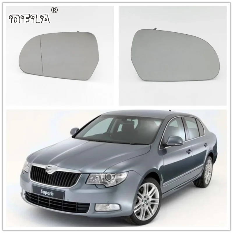 2Pcs For Skoda Superb 2008 2009 2010 2011 2012 2013 Door Mirror Glass Heated