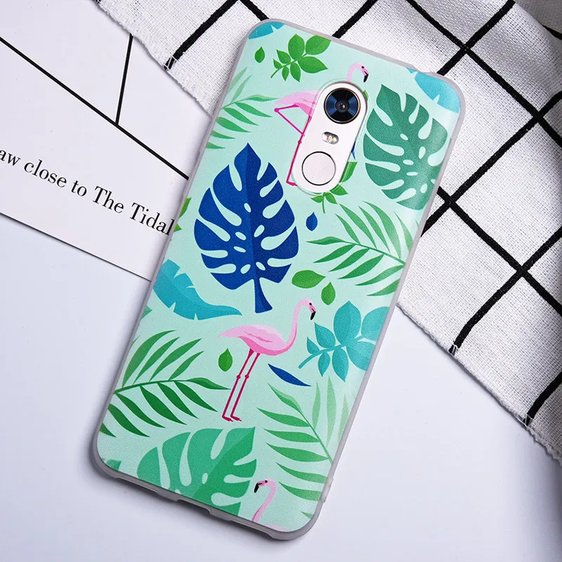 TOMKAS Painted Phone Case For Xiaomi Redmi 4X 5 Plus Flower Plants Animal Patterned  TPU Silicone Back Cover Coque fundas        (8)
