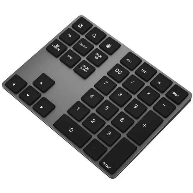 34 клавиши Bluetooth беспроводная цифровая клавиатура Mini Numpad с более функциональными клавишами цифровая клавиатура для ПК Macbook Number Pad Mini - Цвет: Черный