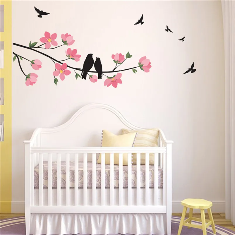 DIY Bird Tree Stickers Muraux Mobile Creative Wall Stickers Home Decoration Room Office Adesivo De Parede 30FY2002