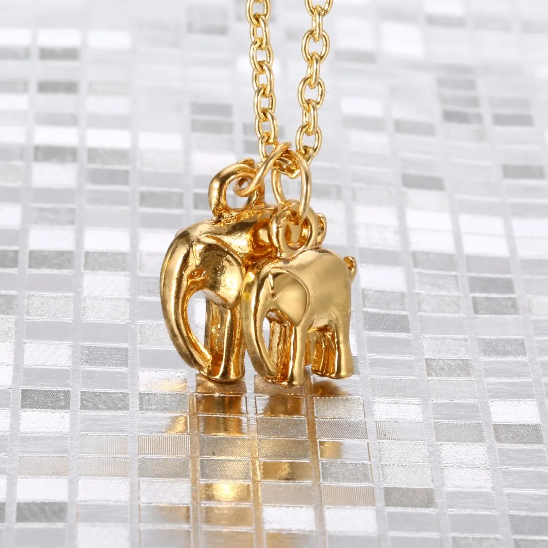 Cute Elephant Pendant & Necklaces Charming Chain Necklace Vintage Animal Choker Necklace Fashion Jewelry Gift Shellhard
