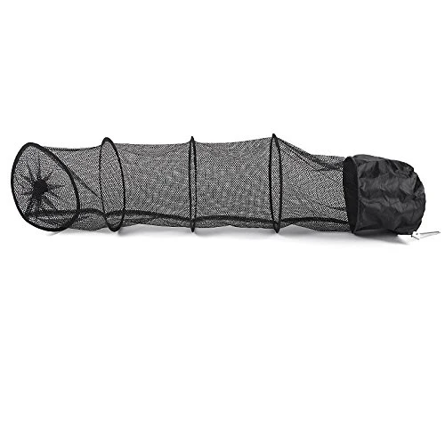 1.5M Fish Net Cage Fishing Tackle Care Creel 5 Layers Collapsible Black -  Finish-Tackle