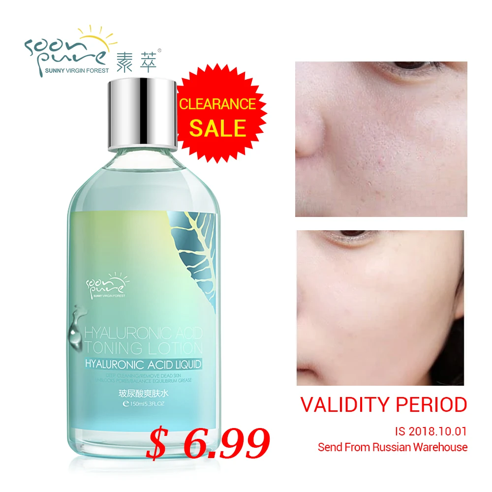 CLEARANCE SALE SOONPURE Hyaluronic Acid Moisturizing Face Toners Skin