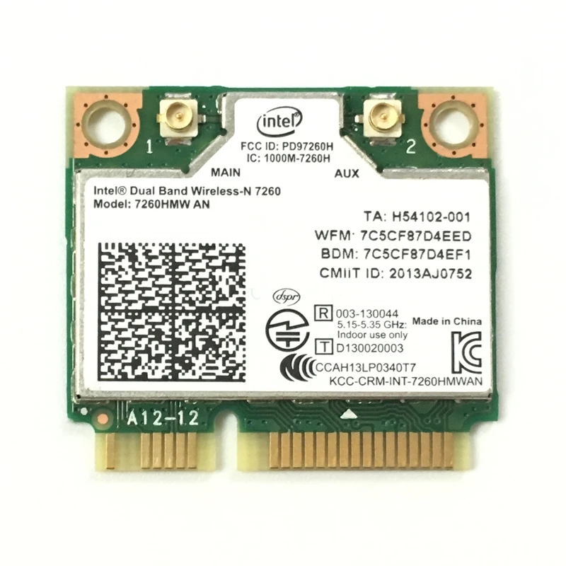 Двухдиапазонная беспроводная карта N 7260HMWAN 7260 7260hmw Wifi Bluetooth 4,0 для Intel mini PCI-E 300 Мбит/с сеть 2,4G/5G 717381-001