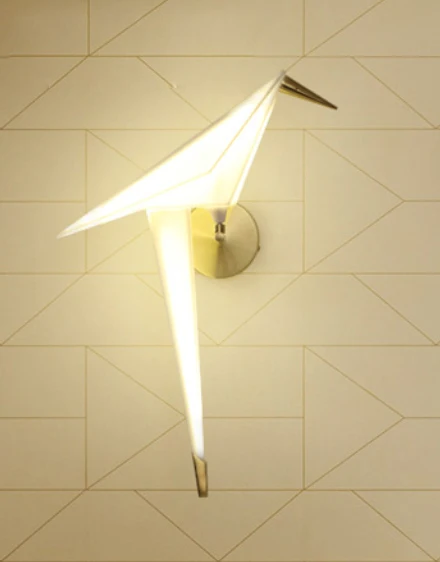 Современный простой Красочный светодиодный настенный светильник в виде птиц, креативный настенный светильник для гостиной, спальни, бара, ресторана, отеля, внутреннего освещения - Цвет абажура: left