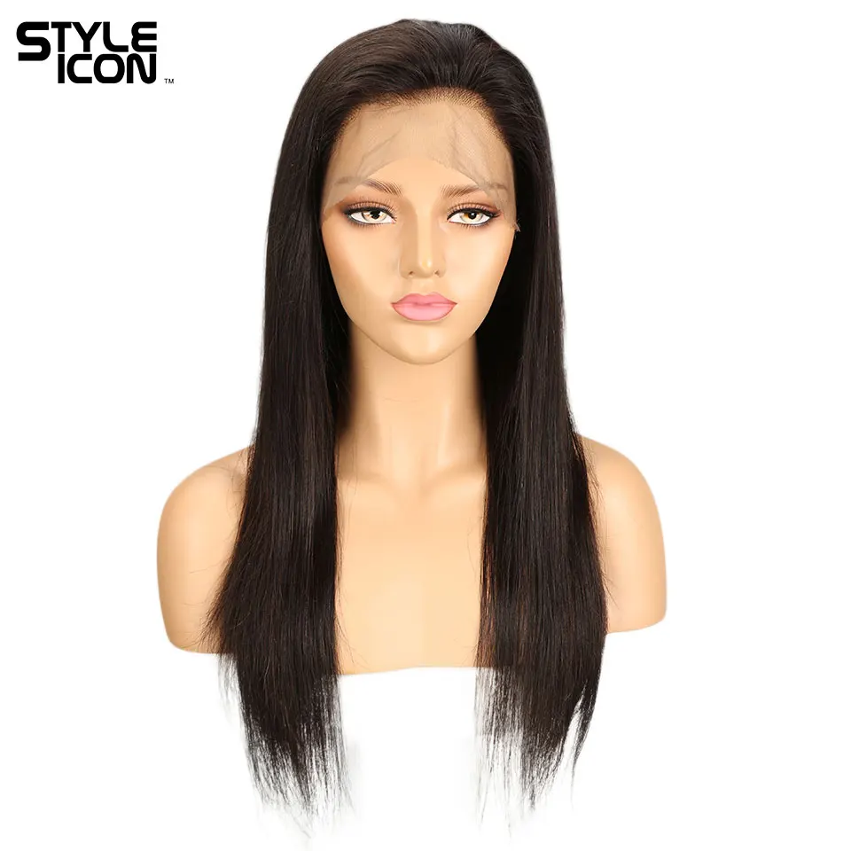 

Styleicon Brazilian Straight Human Hair Wig 360 Lace Wig 150% Density 20inch Long Lace Wig Natural Color for Black Women