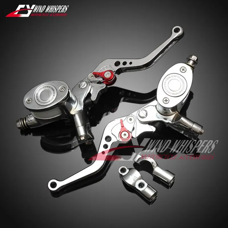 7/" 22 мм хром CNC гидравлический цилиндр сцепления и тормоза для Honda Ducati Kawasaki Suzuki Yamaha все уличные гоночные велосипеды