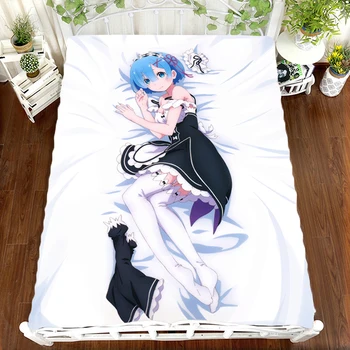 

Re Zero kara Hajimeru Isekai Seikatsu Rem Anime Bed sheet Throw Blanket Bedding Coverlet Cosplay Gifts