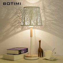 BOTIMI Art настольная лампа-деко с гравированным металлическим прикроватный абажур настольные лампы для чтения в отеле белые лампы для книг