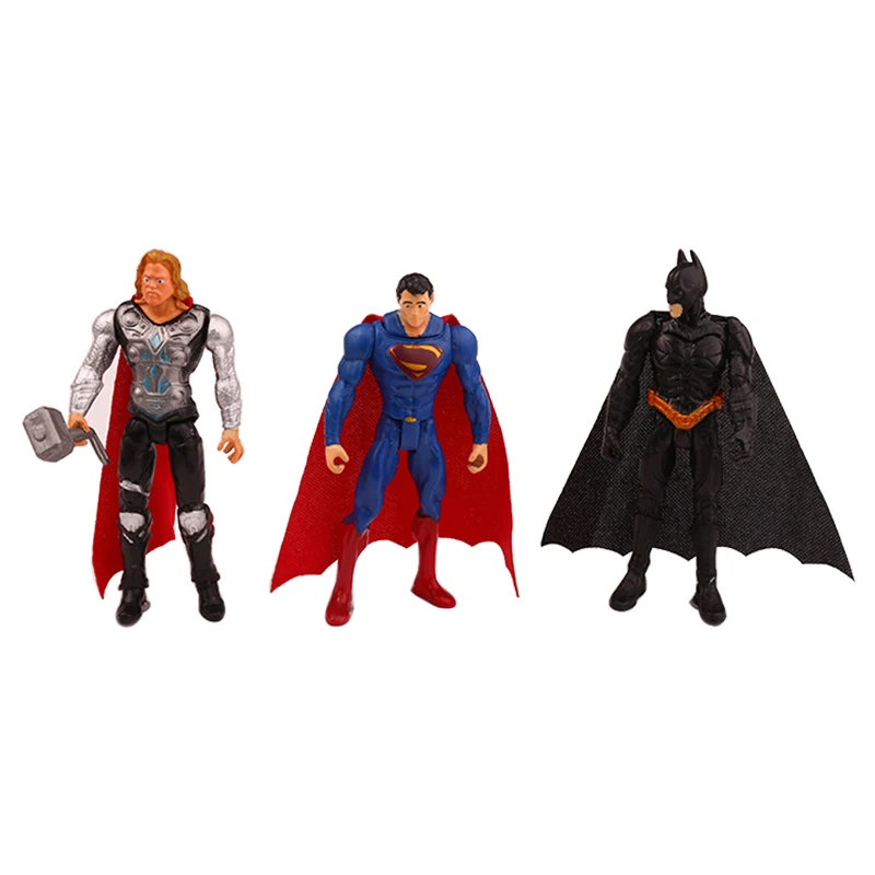 6Pcs/set Marvel Avengers Infinity War Spiderman Iron Man Superhero American Captain Thor Action Figure Toy Boy Kid Collection