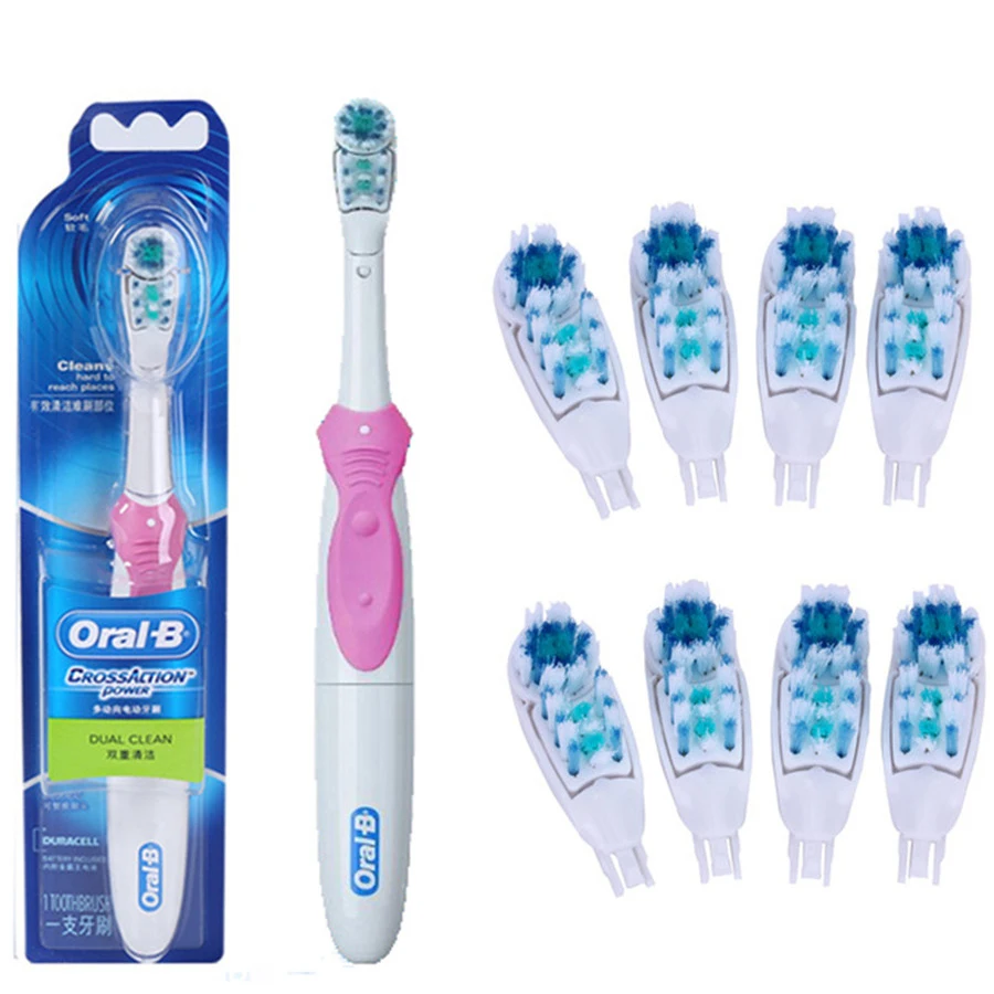 Oral B Cross Action Electric Toothbrush Teeth Whitening Tooth Brush Electric Brush Non-Rechargeable Battery Powered Oral B Cross Action Electric Toothbrush Teeth Whitening Tooth Brush Electric Brush Non-Rechargeable Battery Powered