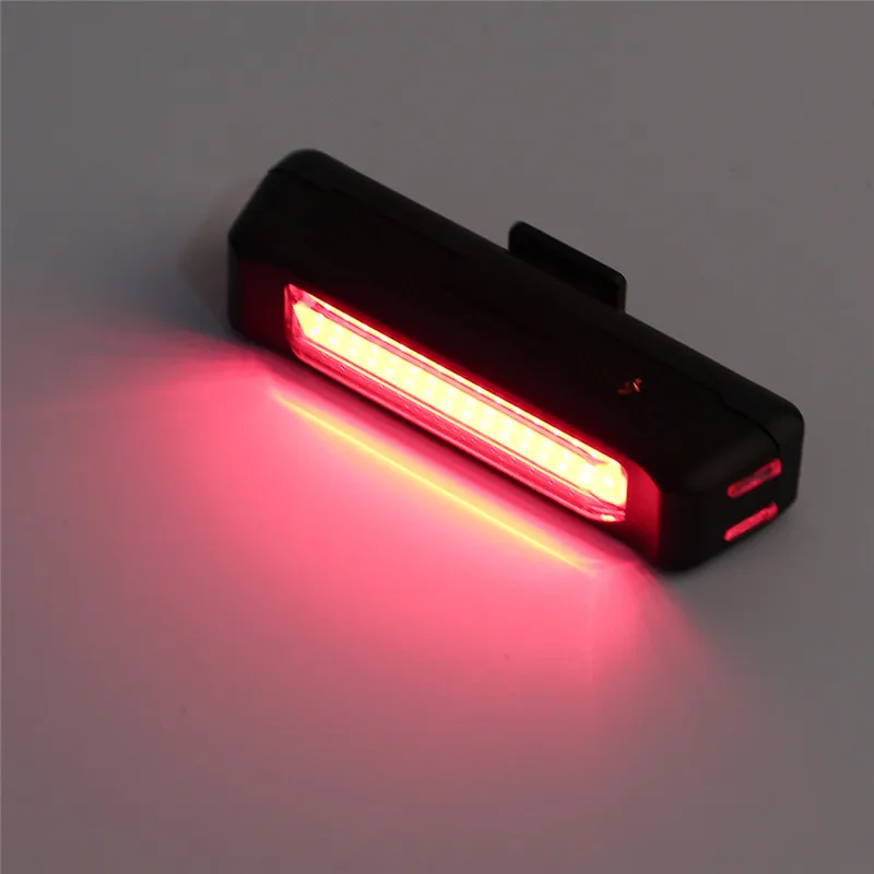100LM светодиодный COB USB Перезаряжаемый головной светильник с аккумулятором, вспышка для велосипеда, велосипеда, хвостовая Защитная лампа, крепление на руль, горячая Распродажа - Цвет: Красный