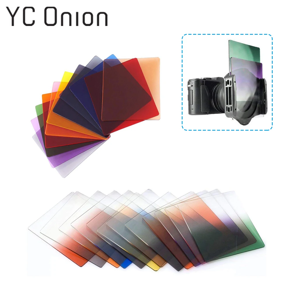 

Camera Graduated Full Color Lens Filter Neutral Density Gradual ND Square Resin Filters for Cokin P Series For DSLR Camera Lens