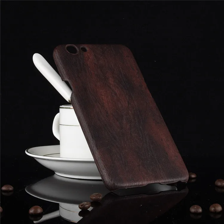 subin New arrival For Oppo F3 Case Vintage Wood PU Leather PC hard Protective shell Cover For Oppo F3 Phone Cases