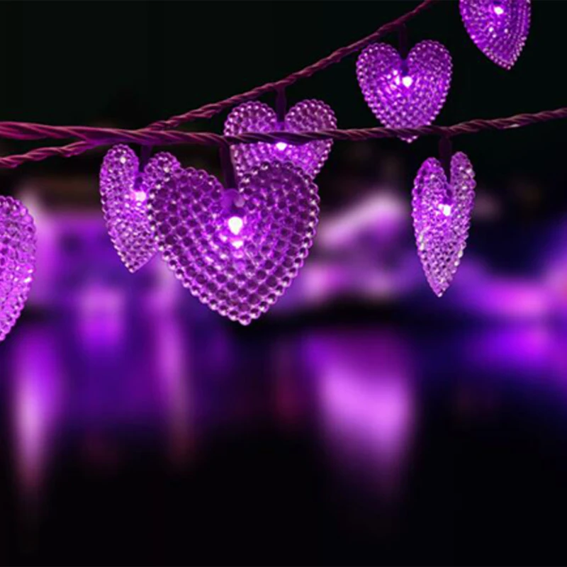 30LED Солнечная Любовь Сердце гирлянда света сказочные огни наружная