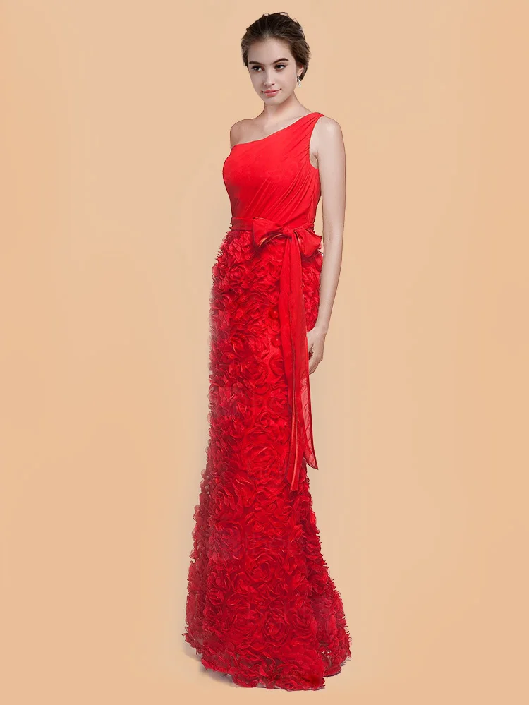 2014 Red Long Vintage Evening Dress