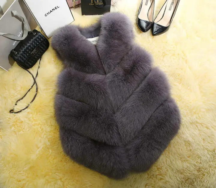 2018 New Fashion Faux Fur Coat Winter Coat Women Waist Coat Fur Gilet Women's Fur Jacket Fur Vest For Ladies