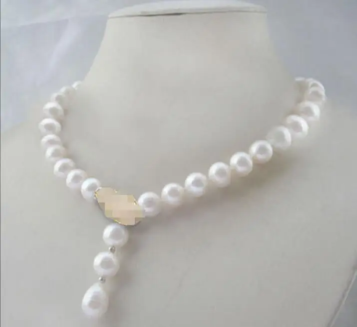 

Free shipping hot sale Women Bridal Wedding Jewelry >> 20" HOT 10-11MM AUSTRALIAN SOUTH SEA NATURAL WHITE NUCLEAR PEARL NECKLACE