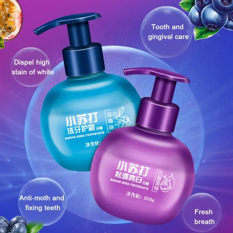 

Press-type Soda Toothpaste for Bad Breath Oral Cleaning Bleeding Dental Push Type Portable Stain Removal Fresh Breath #20