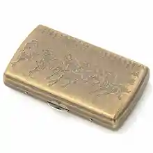 Медный чехол для сигарет в китайском стиле с изображением восьми лошадей 12 сигарет 93*56*19 мм держатель для сигарет защищает вашу сигарету