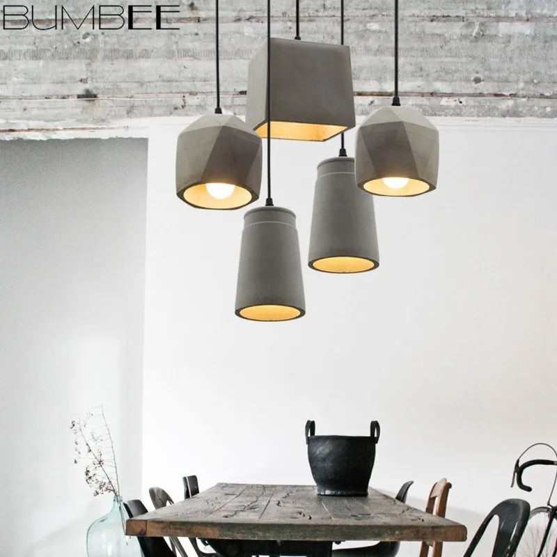 Американский Ретро подвесные светильники цемент кафе столовая Hanglamp бар