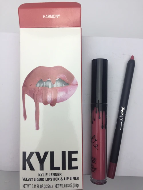 KYLIE матовая помада+ карандаш для губ стойкий макияж водостойкий жидкий блеск для губ помада «kilie» kyliejenner тени для век - Цвет: HARMONY