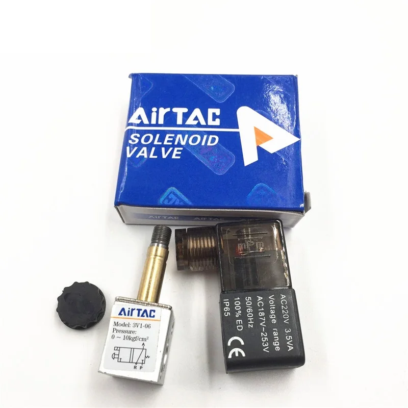 3V1-06 2 Position 3 Way Pneumatic Solenoid Valve Port Normally Closed Pneumatic Control Valve