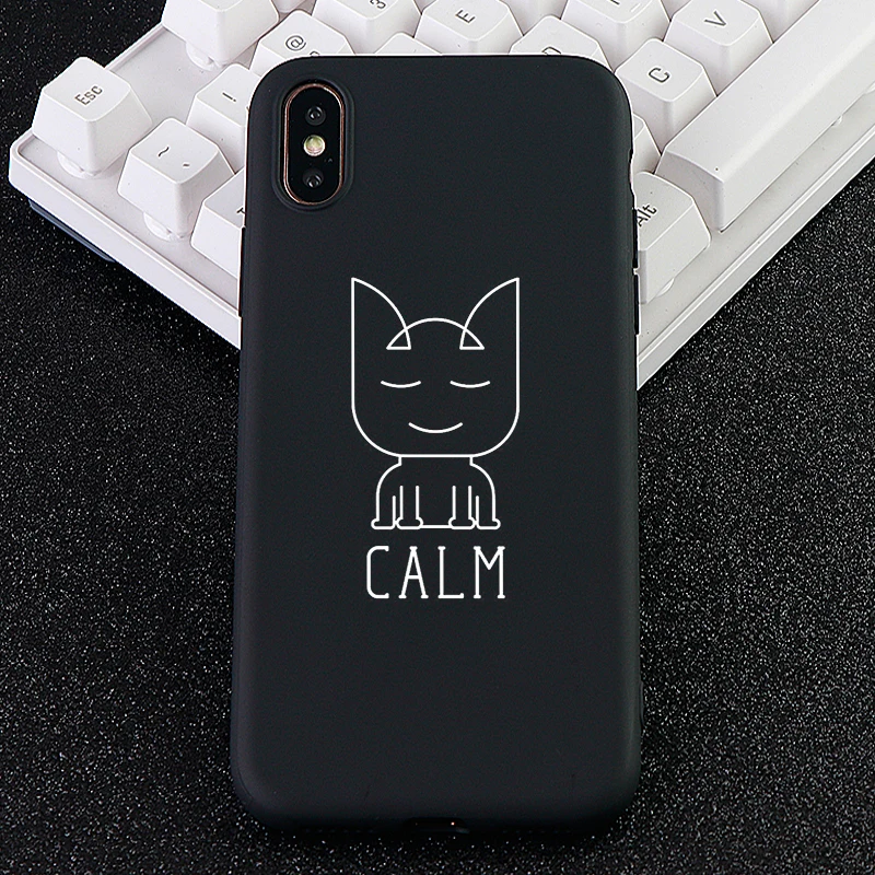 Забавный мобильный телефон чехлы для iPhone 6S 7 8 Plus X XS MAX XR чехол милый кот CAIM Мягкий