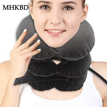Inflatable Neck Traction Therapy Cervical Collar Vertebra Orthopedics Manual Massager Relaxation Corrective Neck Brace Device