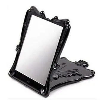 

1 PC Women Portable Black Butterfly Rose Makeup Mirrors Lady Cosmetic Elegant Compact Makeup Stationeries Gift