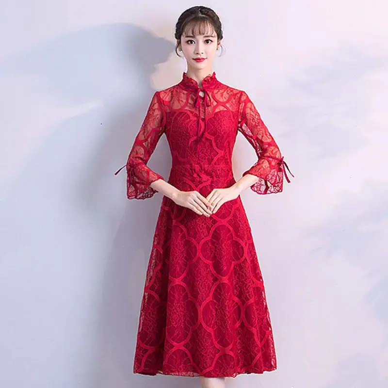 Тюбик Топ коктейльные платья Сексуальная Вышивка цветок Vestidos De Festa красное женское вечернее платье мини бант вышивка цветок - Цвет: Red 8