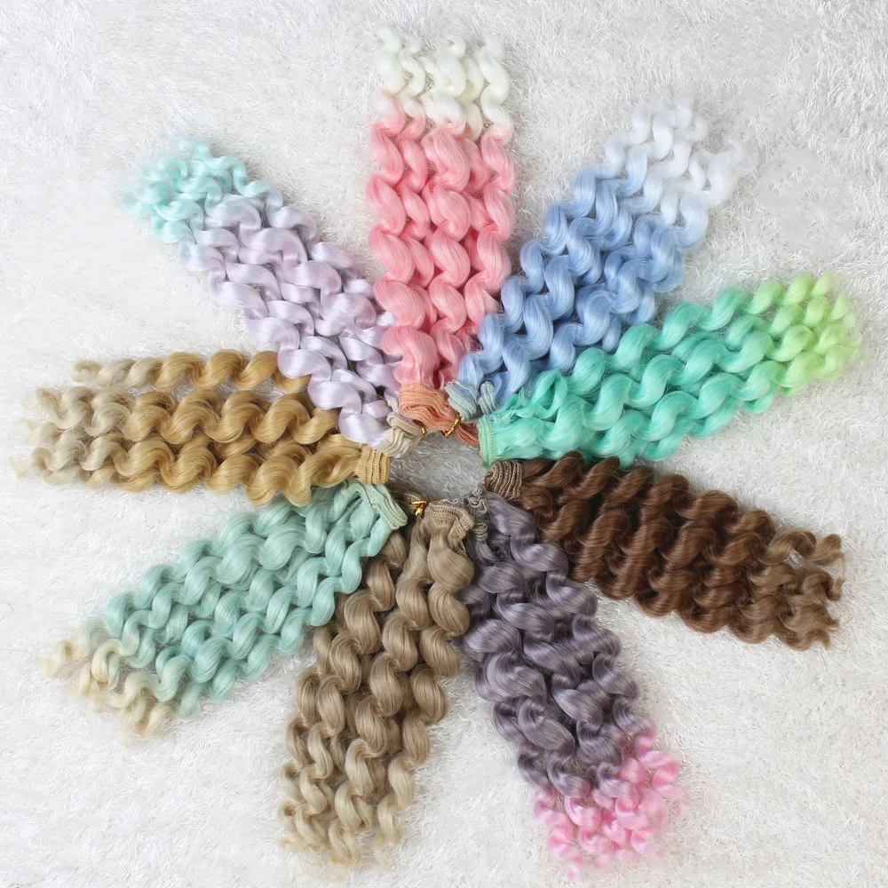 

20*100cm Lol Doll Toys Hair for Dolls Accessories for Dolls Wig Curly High-Temperature Fiber Doll Hair for BJD Baby Doll