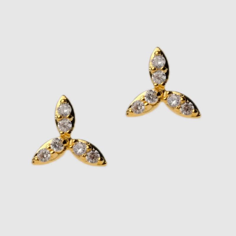 

Leaves design ear stud earrings