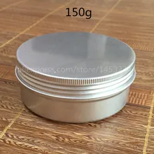 24 шт. пустые косметические горшки jar контейнеры жестяные серебристый алюминий 150 мл