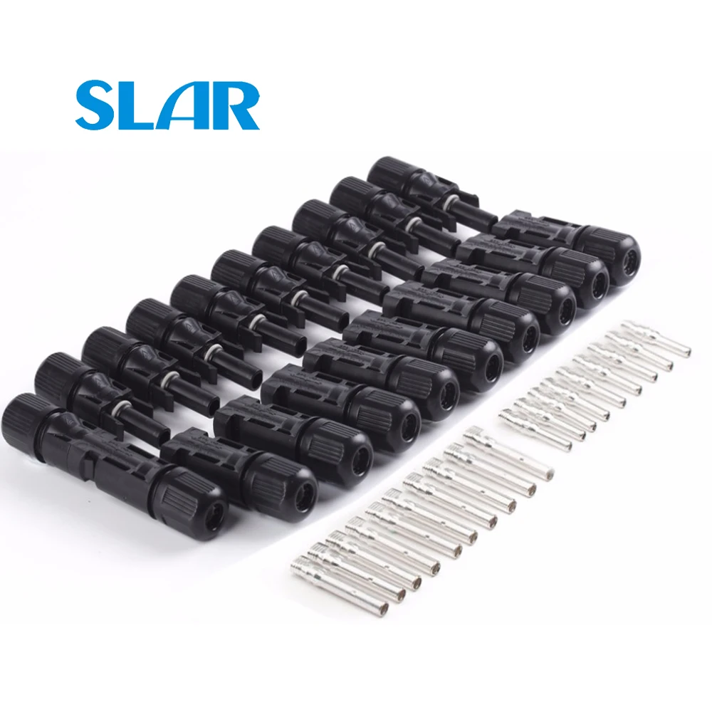 

10Paris x 30A or 45A MC4 Connectors male and female, Solar Panel Plug current 1000V for PV cable 2.5/4/6mm solid copper contacts
