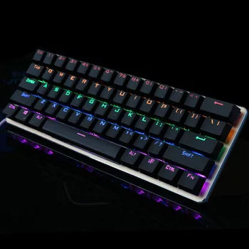 

2019 Wireless Gaming Mechanical Keyboards Backlight Blue Switch 61 Keys Mini Bluetooth Keyboard Gamer Portable Backlit Keyboard