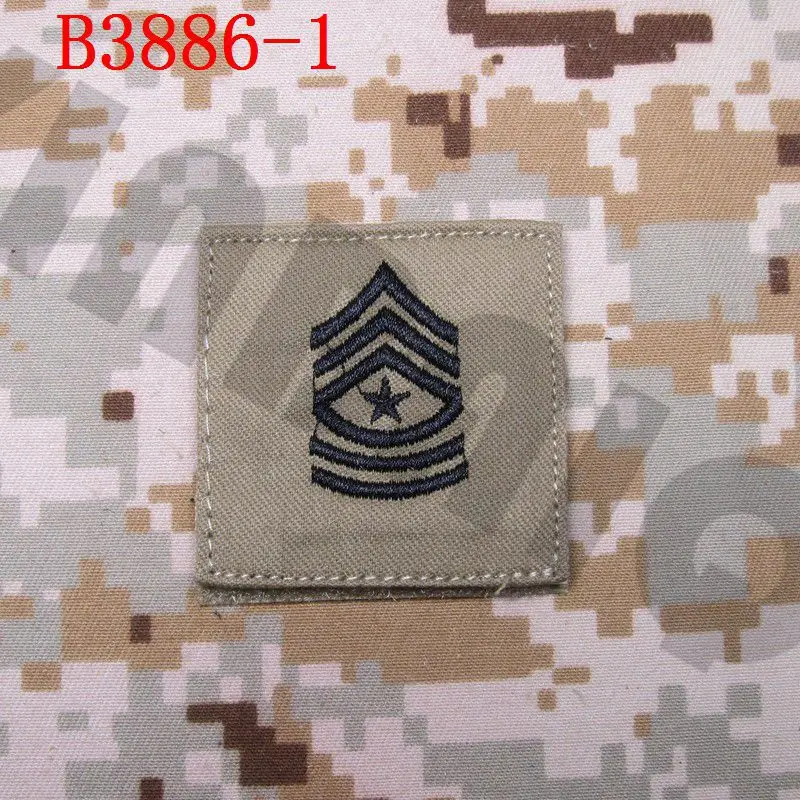 B3886 Вышивка патч Тан фон черный дизайн U. S. АРМИИ ЗВАНИЕ армейский крючок на спине - Цвет: B3886