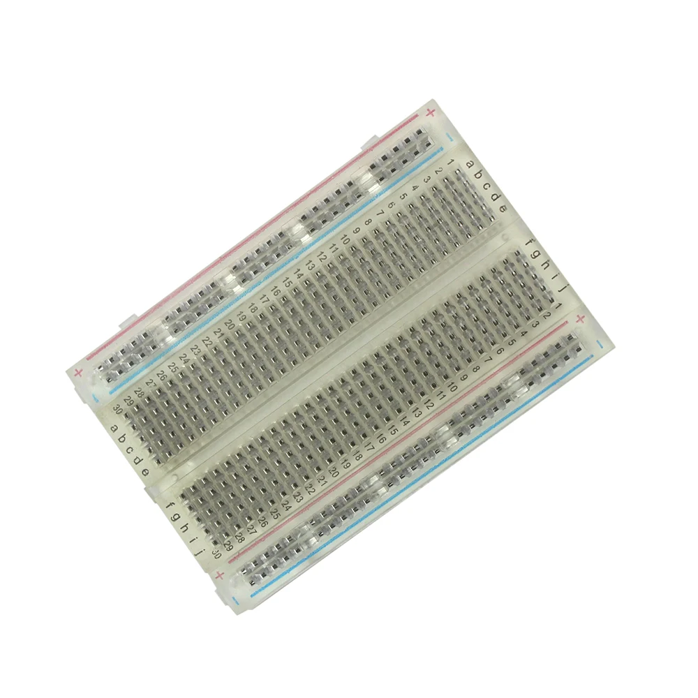 Мини хлебная доска/Макет 8,5 см x 5,5 см 400 отверстия прозрачный/белый DIY Электронный экспериментальный универсальный PCB
